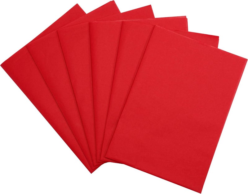 ROSYJUNE 36 Sheets Red Tissue Paper for Gift Bags, 20" x 14" Wrapping Tissue Paper for Birthday Party Wedding Holiday Decoration DIY Craft - Image 1